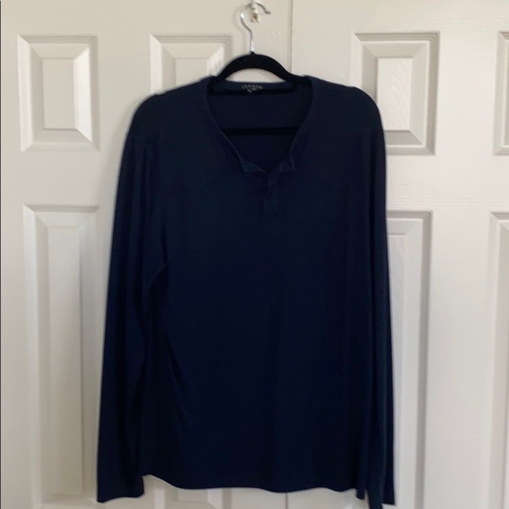 Men’s Theory Henley Navy Blue